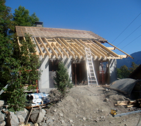 Chalet Extension Meribel new roof structure creation