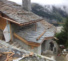 Completed roof at Ste Foy chalet renovation