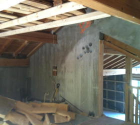 Back to the bare concrete at Ste Foy chalet renovation