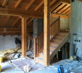 The rip out has started at the Ste Foy chalet renovation
