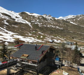 Tignes Chalet Extension new tin roof