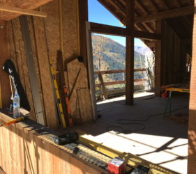 Ste Foy chalet construction structural openings for windows