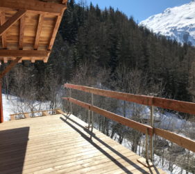 Ste Foy chalet construction wooden balcony construction