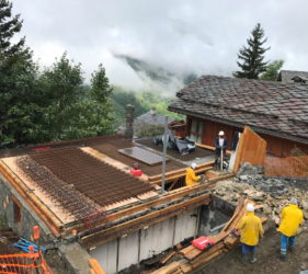 Ste Foy chalet construction structural steel